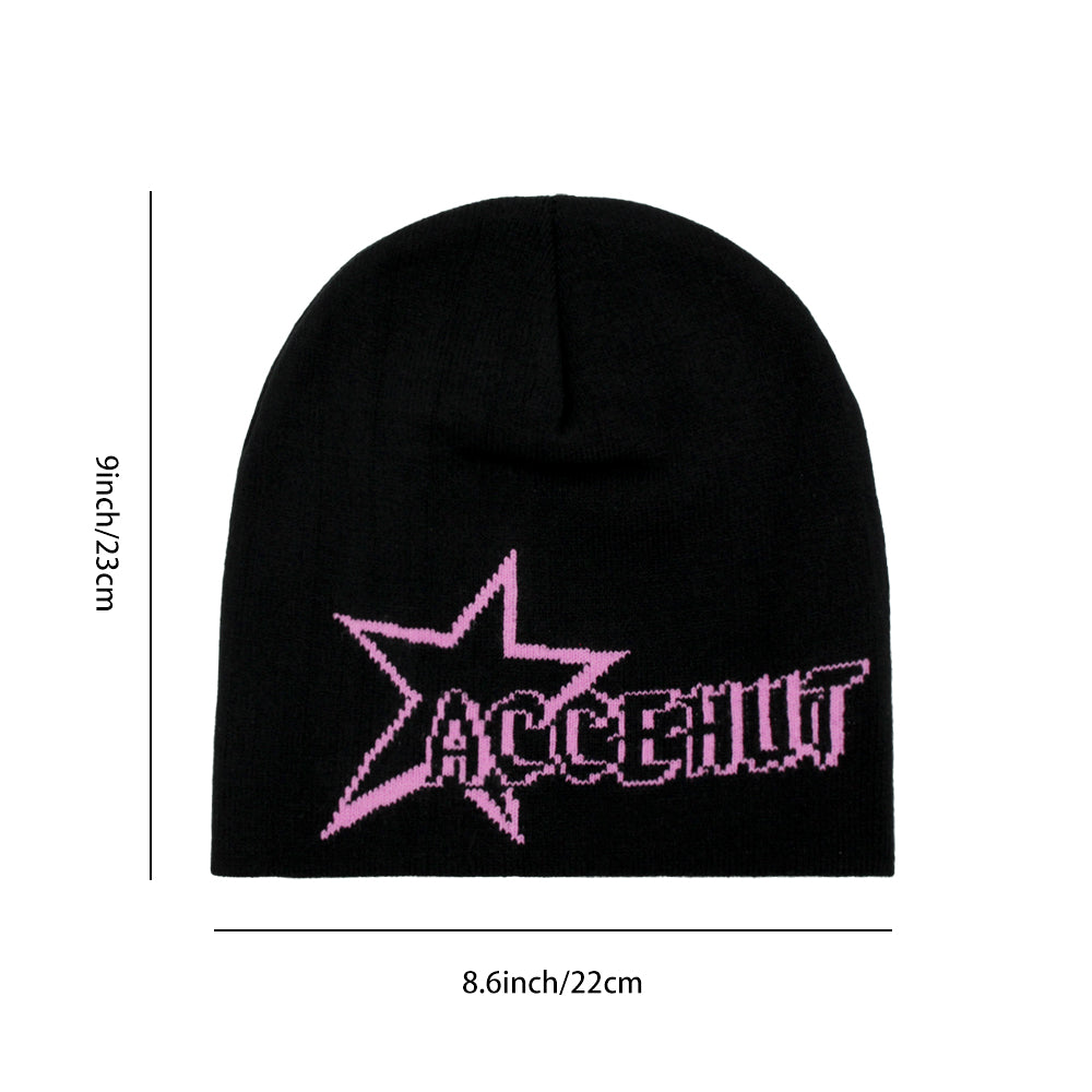 ACCEHUT Adult Elastic Winter Hat Y2K Beanie Girls Knitted Cap Resistant to Caps Soft Beanie Winter Hat Air Activities Hat - ACCEHUT