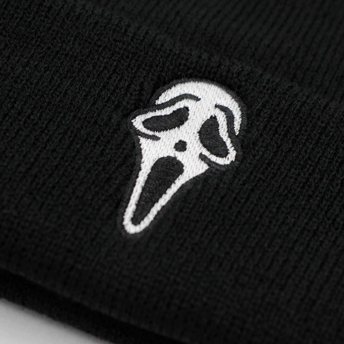 90s Horror Skull Embroidered Beanie Unisex Solid Color Skull Cap Hip Hip Warm Knit Hat For Women Men - ACCEHUT