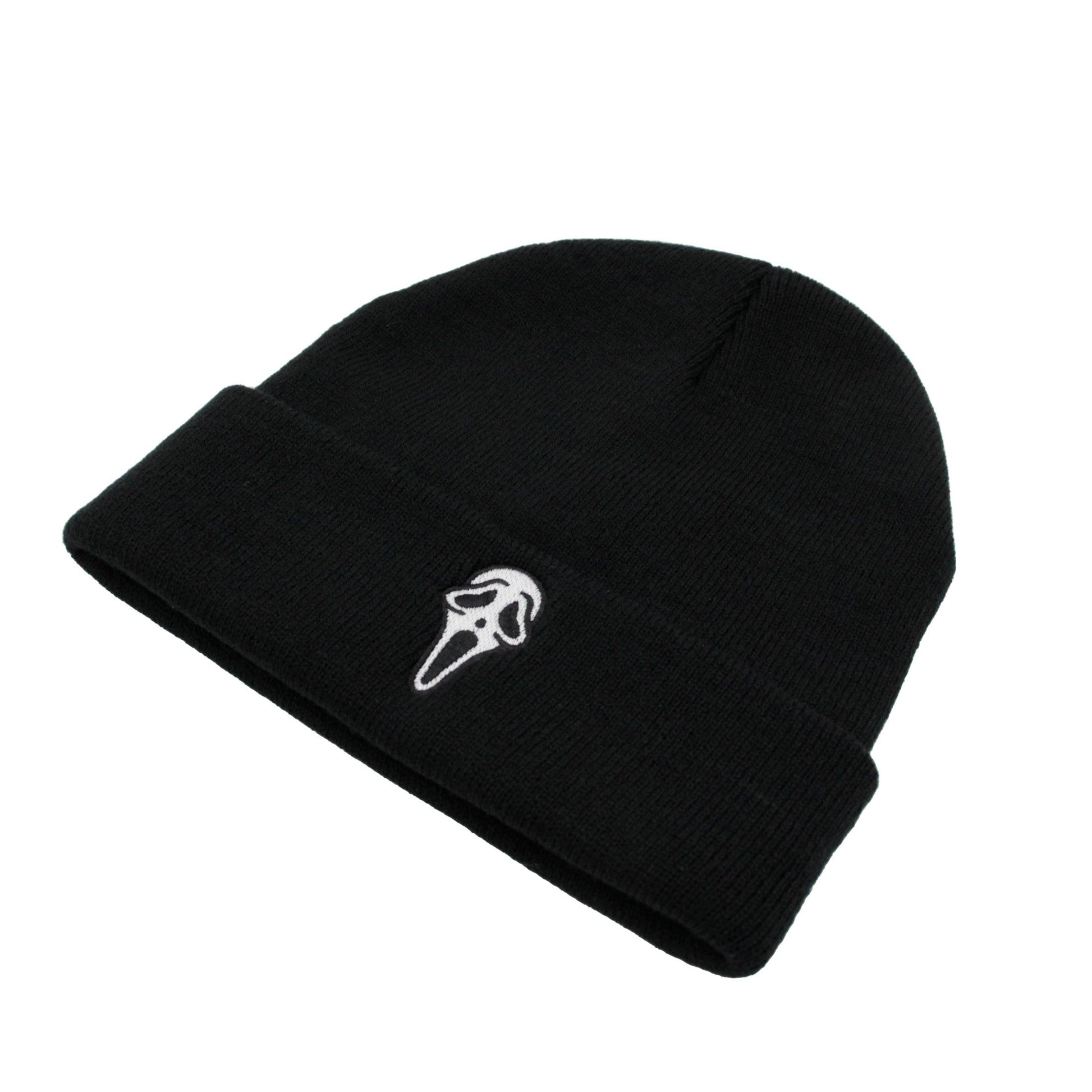90s Horror Skull Embroidered Beanie Unisex Solid Color Skull Cap Hip Hip Warm Knit Hat For Women Men - ACCEHUT