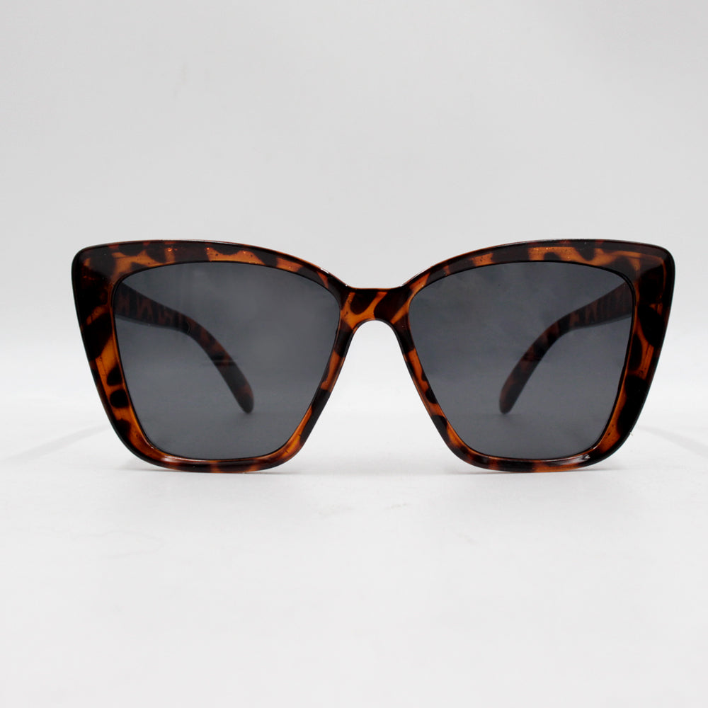 Fashionable leopard print sunglasses, versatile and high-end, large frame, non-prescription