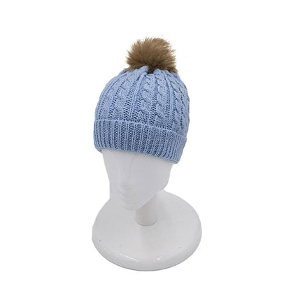 ACCEHUT kids beanie hat Ages 2-7 warm chunky thick knit slouch beanie skull kids hat - ACCEHUT