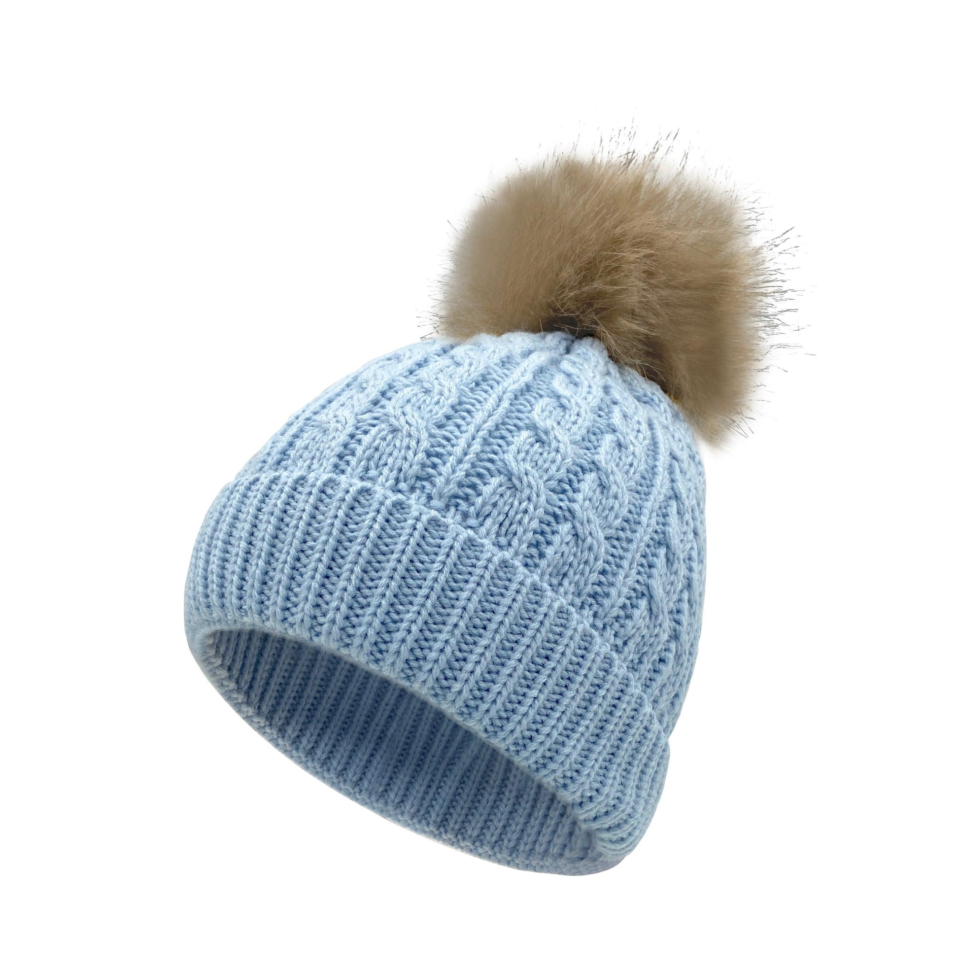 ACCEHUT kids beanie hat Ages 2-7 warm chunky thick knit slouch beanie skull kids hat - ACCEHUT