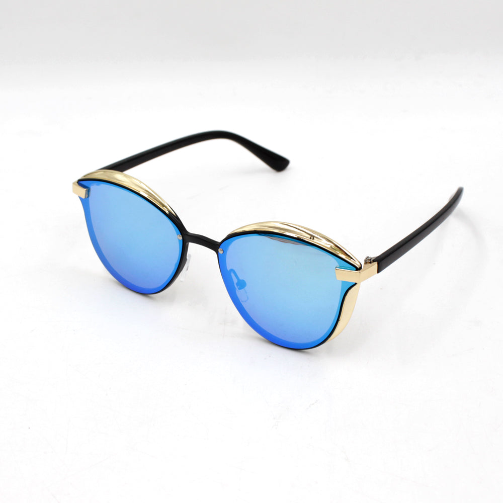 Ladies' fashion sunglasses, trending retro round UV protection mirrored sunglasses, high-end feel