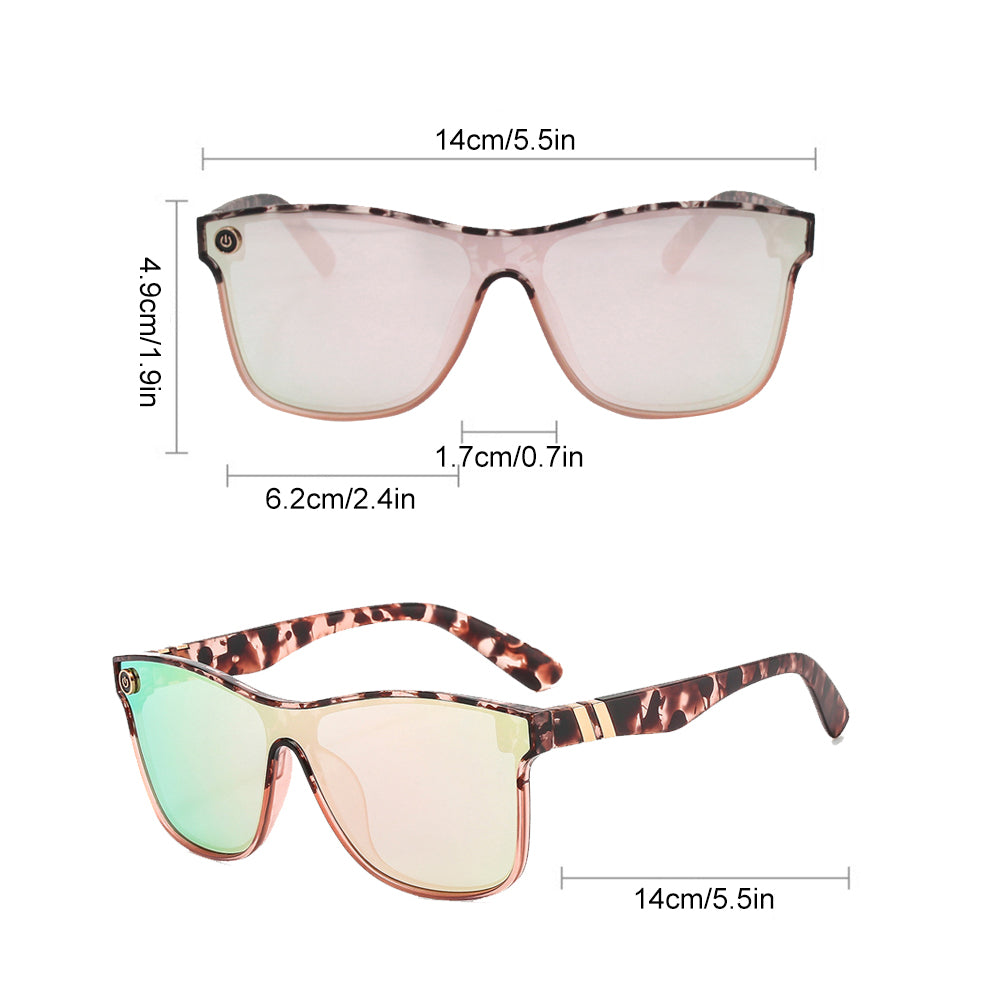 Leopard print sunglasses for women, personalized, casual, large-frame UV protection, colorful glasses