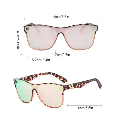 Leopard print sunglasses for women, personalized, casual, large-frame UV protection, colorful glasses