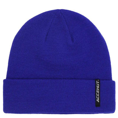 1/2pcs Label Patch Simple Beanie Solid Color Elastic Warm Knit Hat Unisex Skull Cap Soft Couple Chemo Hats Ski Hats For Women Men - ACCEHUT