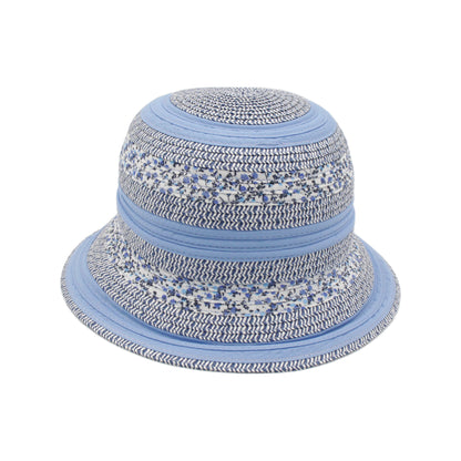 Flower stripe woven soft breathable sun hat for kids - ACCEHUT