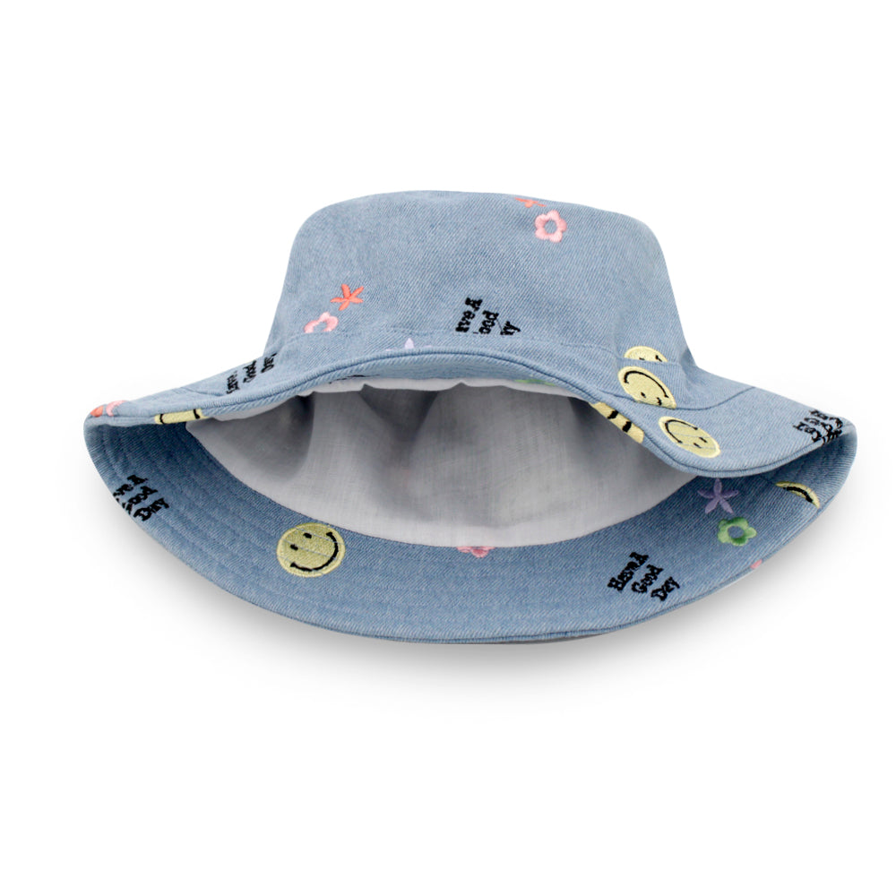 Cotton Twill Close Embroidered Printed Casual Fisherman hat - ACCEHUT