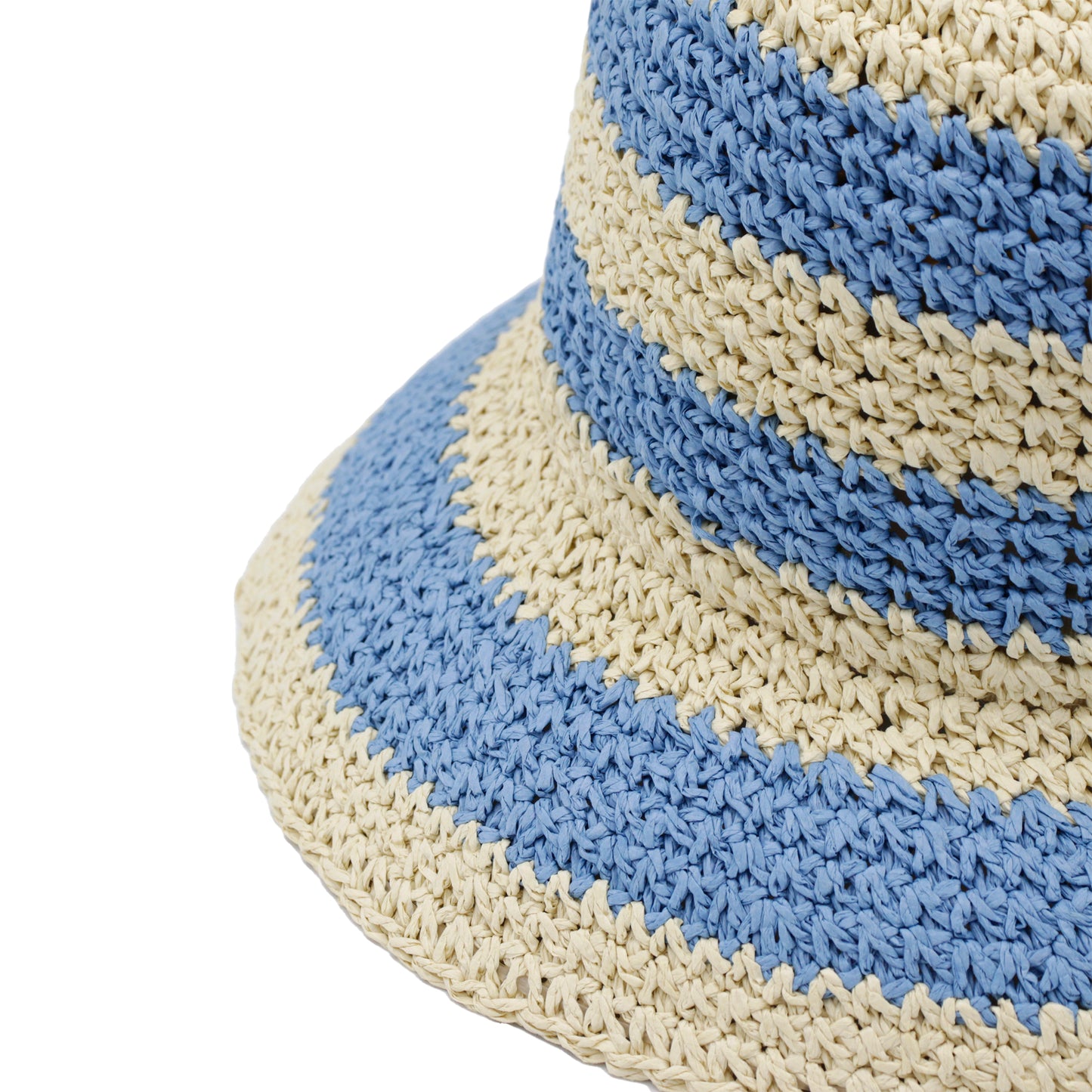 Y2K Candy Stripe Straw Hat Breathable Lightweight Easy Storage - ACCEHUT