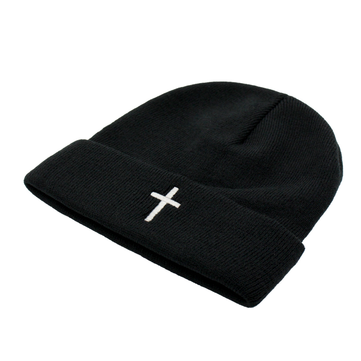 Unisex Knit Beanie Hat with Faith Cross Embroidery - Warm & Stylish, Perfect for Winter Outdoor Activities & Daily Use for Both Men and Women - ACCEHUT