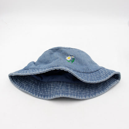 Floral Embroidery Bucket Hat Fisherman Hat Classic Casual - ACCEHUT