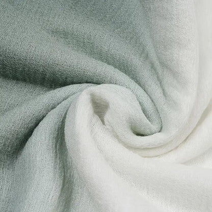 31.50"×78.74" Containing Wool Multicolor Scarf Blue Green White Gradient Soft Warm Scarf Raw Edge Tassel Headwrap Shawl, Elegant Women Hair Accessories - ACCEHUT