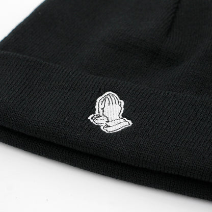 Hands Embroidery Graphic Beanie Black Casual Skull Cap Lightweight Elastic Knit Hats Warm Cuffed Beanies For Women Men Autumn & Winter - ACCEHUT