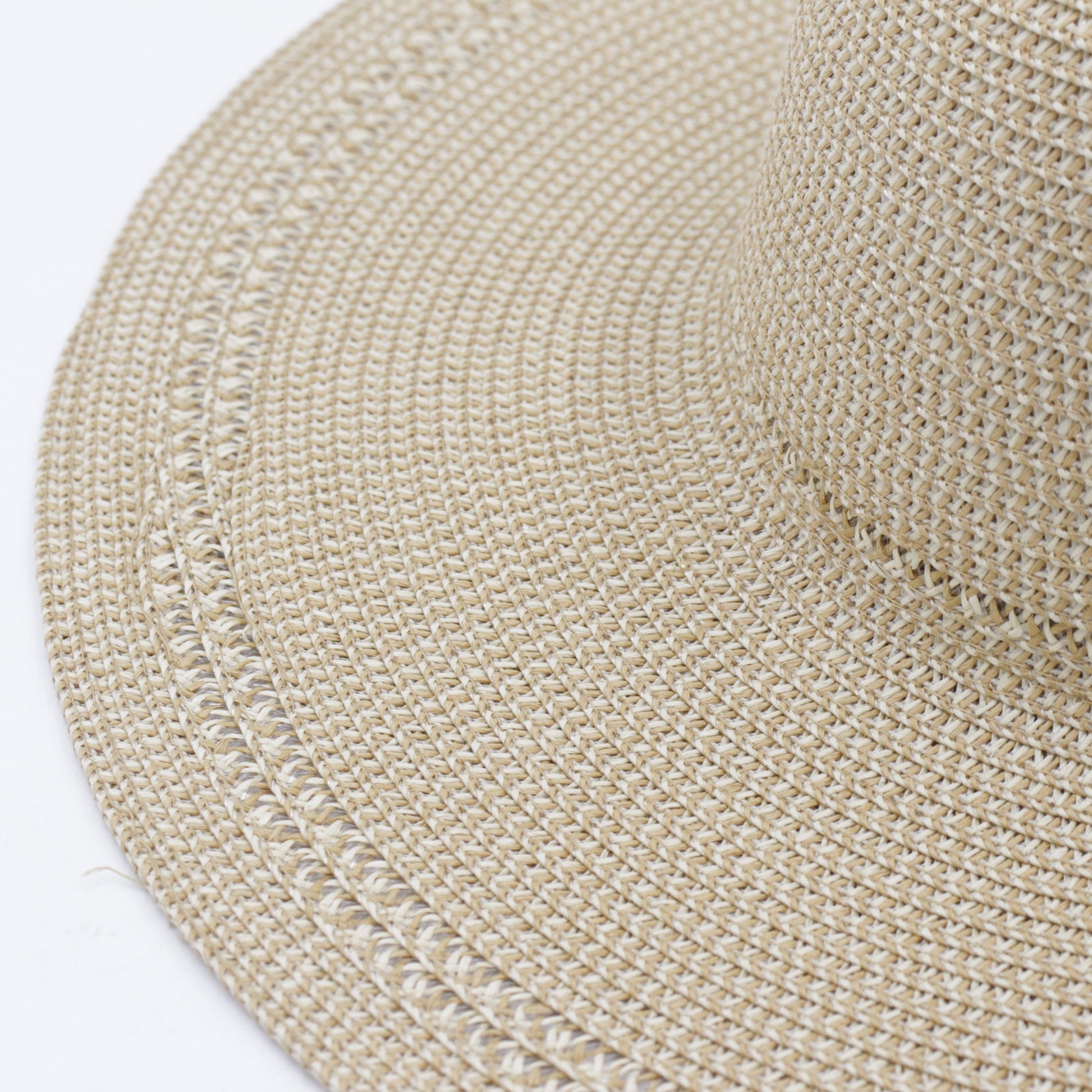 Simple Straw Hat with Wide Rim Hollow Lace Sun Hat - ACCEHUT