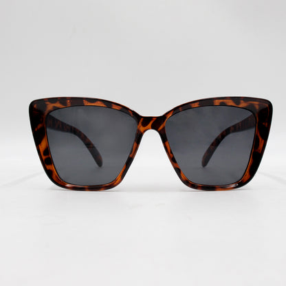 Fashionable leopard print sunglasses, versatile and high-end, large frame, non-prescription