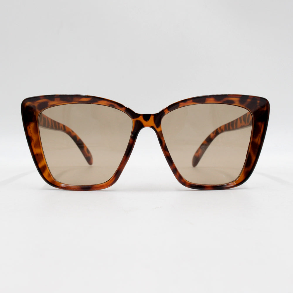 Fashionable leopard print sunglasses, versatile and high-end, large frame, non-prescription