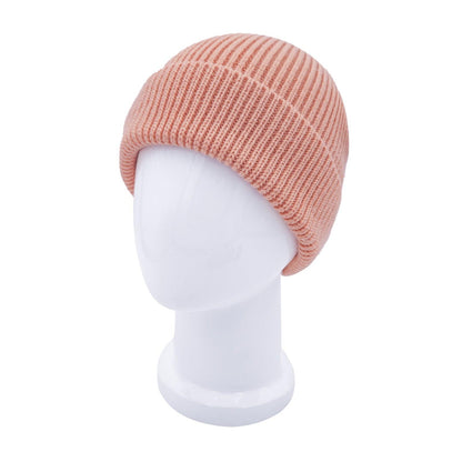 Baby Solid Color Beanie Knit Hat Winter Warm Cap For Girls And Boys - ACCEHUT