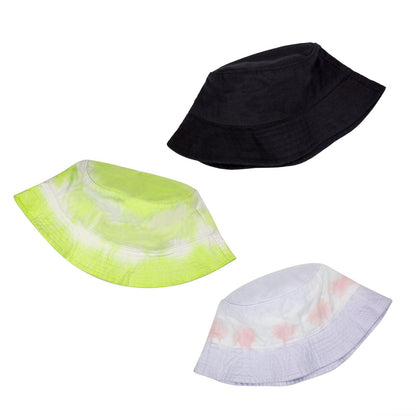 ACCEHUT,KIDS TIE DYE 100% COTTON BUCKET HAT OUTDOOR HOT FUN SUMMER BEACH HEADWEAR - ACCEHUT